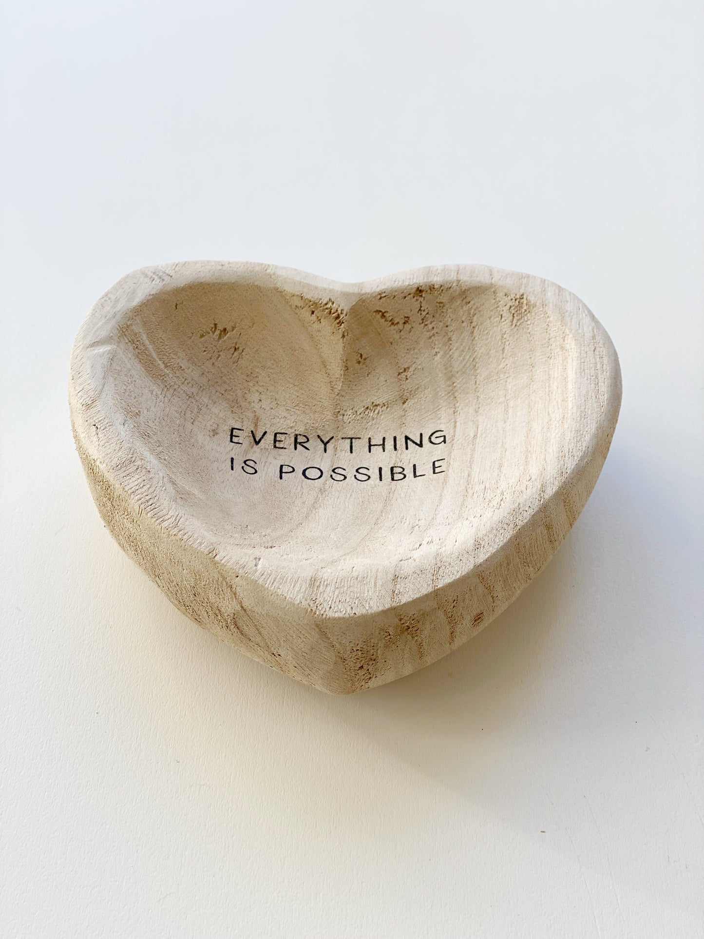 Wood Heart Trinket Dish