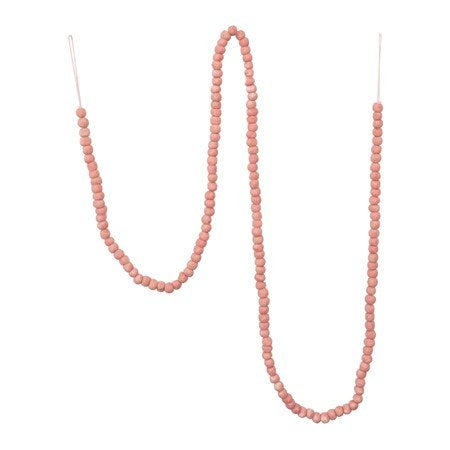 Wool Felt Ball Garland, Pink