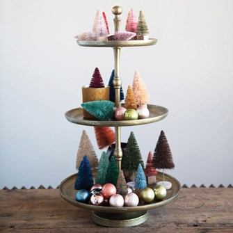 Gold Metal 3-Tier Tray