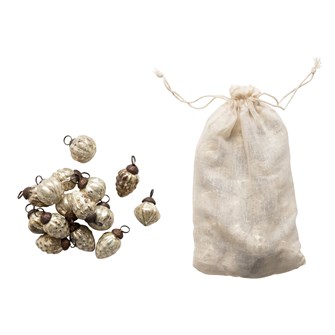 Mercury Glass Ornaments Bag of 36