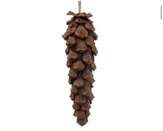 Long Cedar Pine Cone Ornament