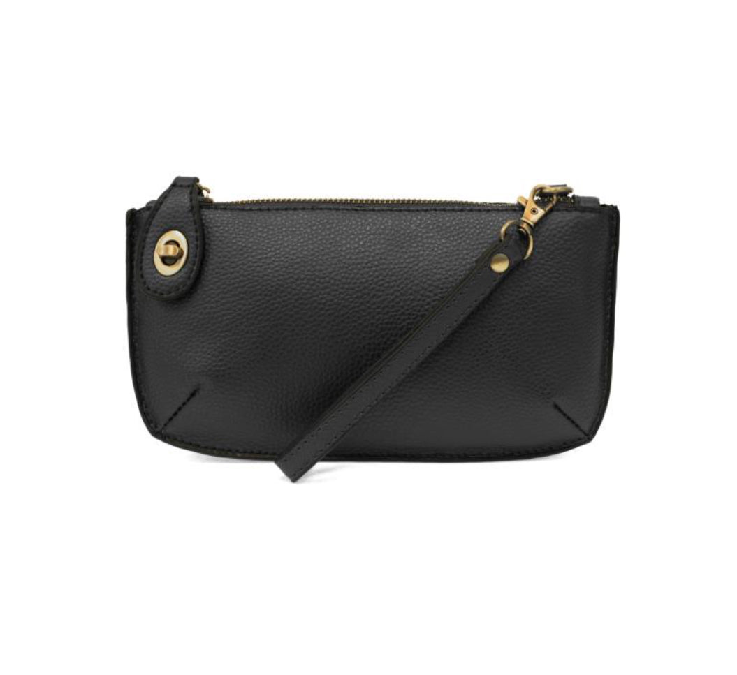 Black Mini Crossbody Wristlet Clutch
