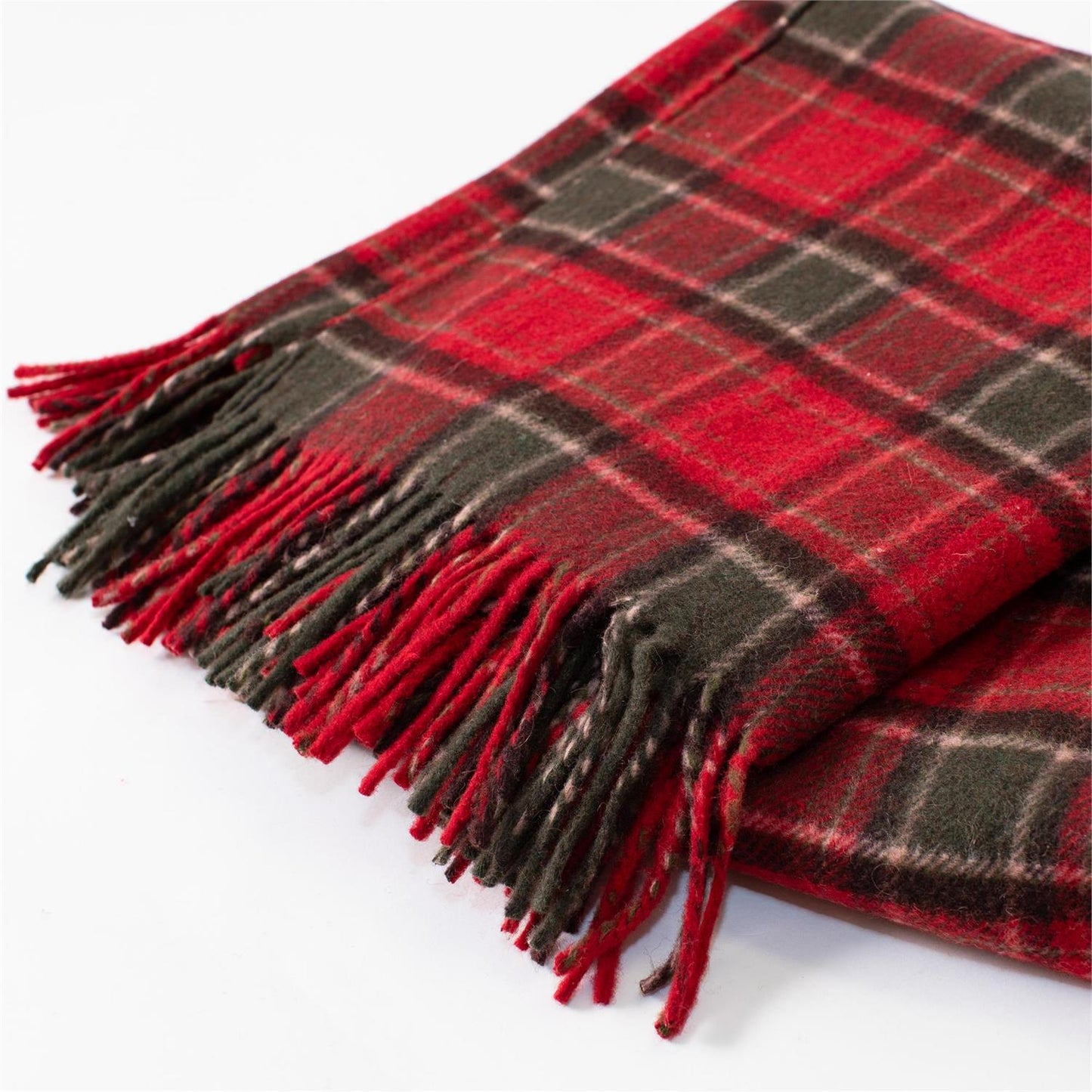 THROW - WINDSOR TARTAN PLAID, FRINGED
