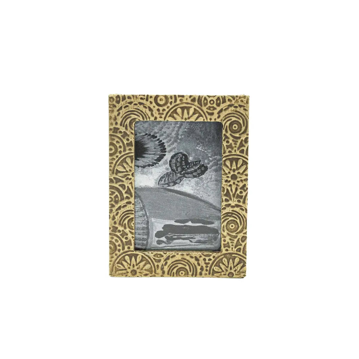 2x3 Julian Magnetic Mini Picture Frame Hammered Brass