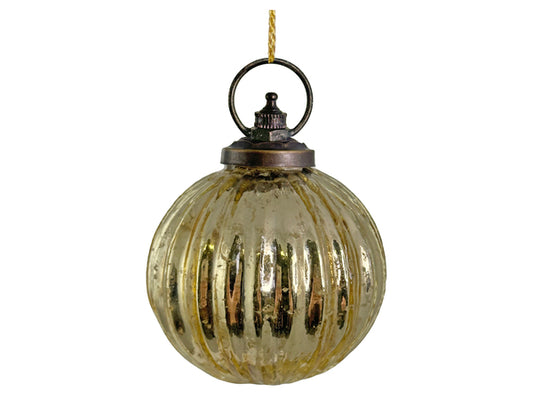 Glass Antique Gold Ornament
