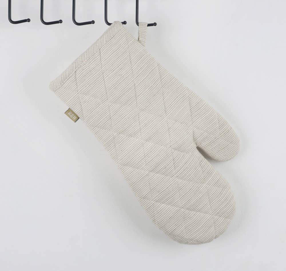 Oven Glove - Slub Chambray- Taupe
