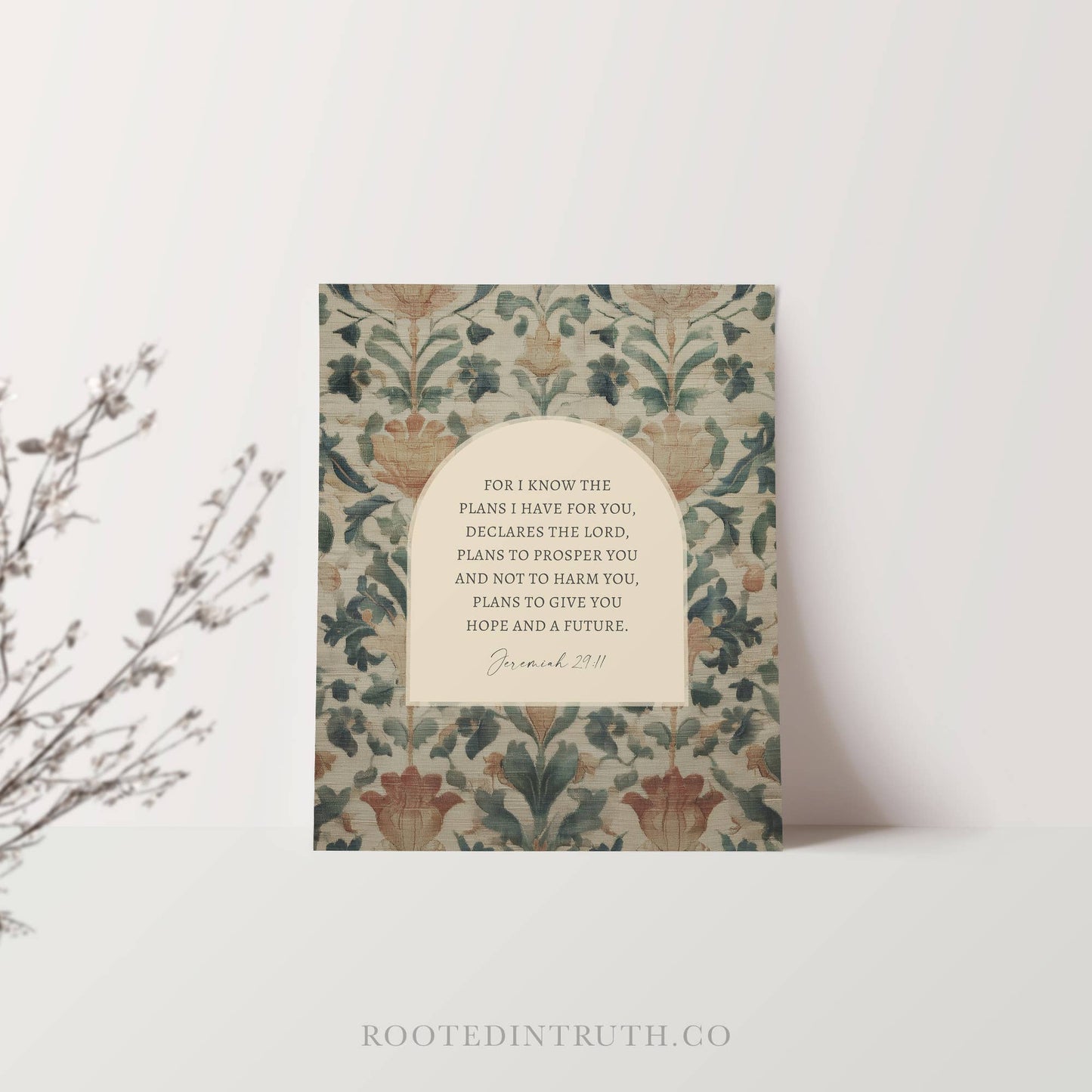 Plans Christian Art Print, Canvas, Scripture Decor, Gift: 5x7 Heirloom Print (Unframed)