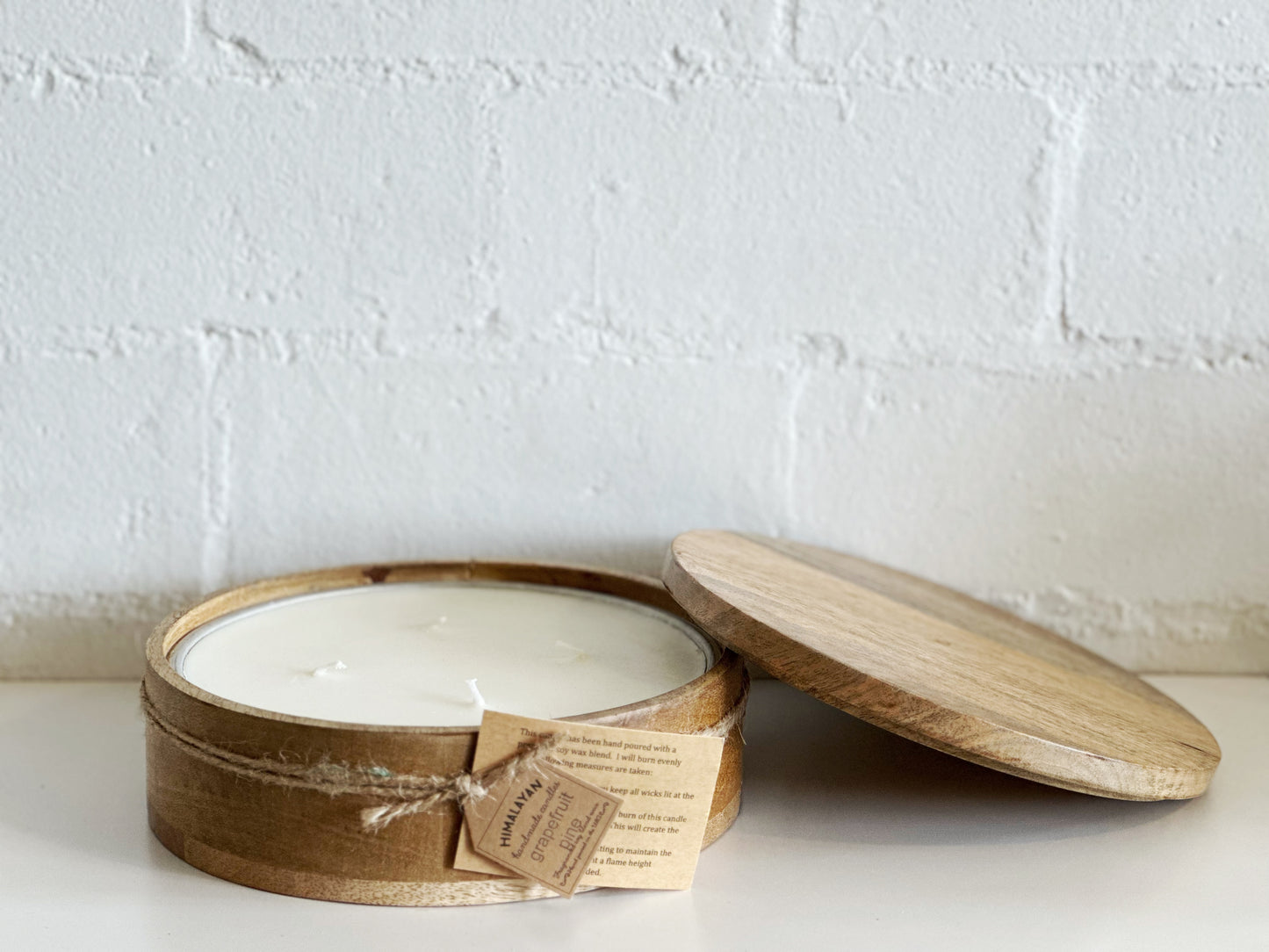 Large Grapefruit Pine Himalayan Mountain Barrel Candle