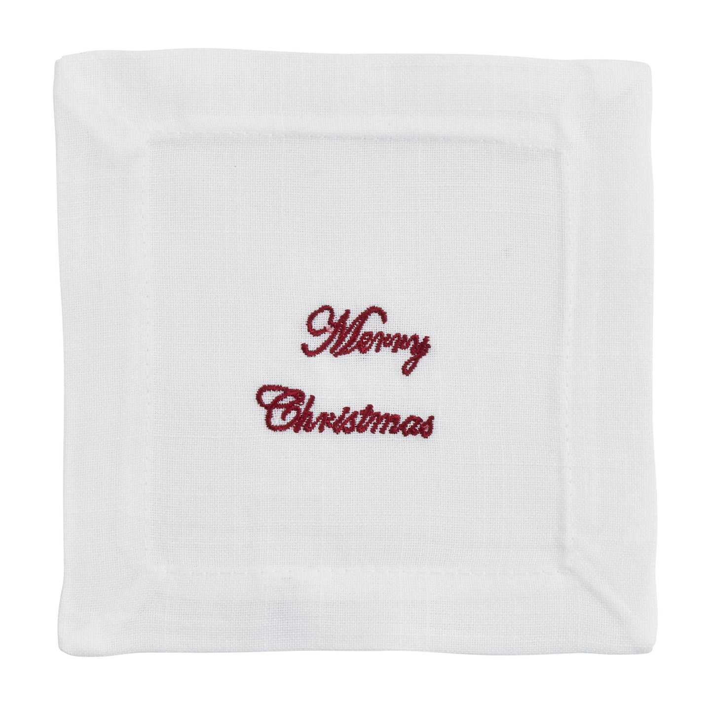 Embroidered Merry Christmas Trivet/Coaster