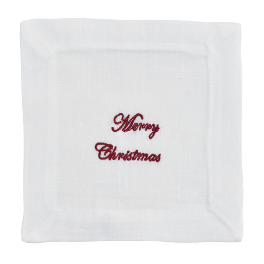 Embroidered Merry Christmas Trivet/Coaster