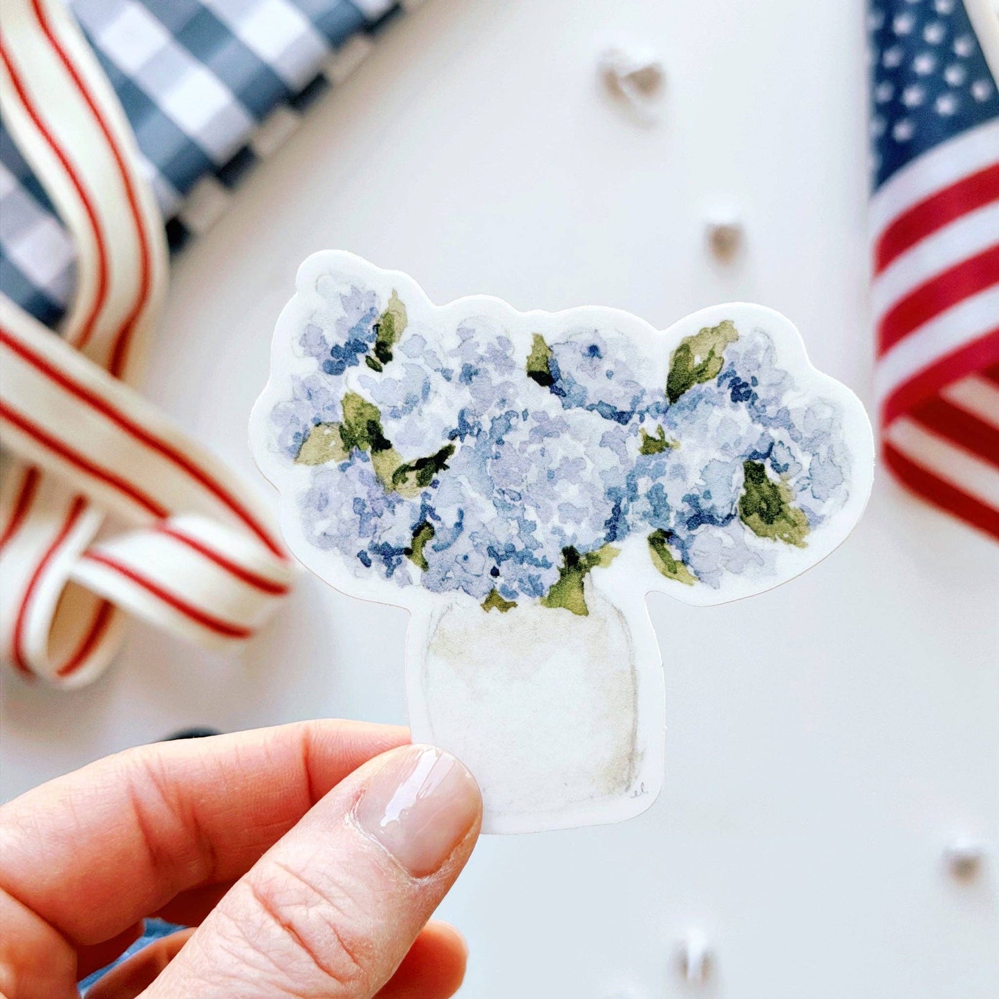 Blue hydrangeas sticker