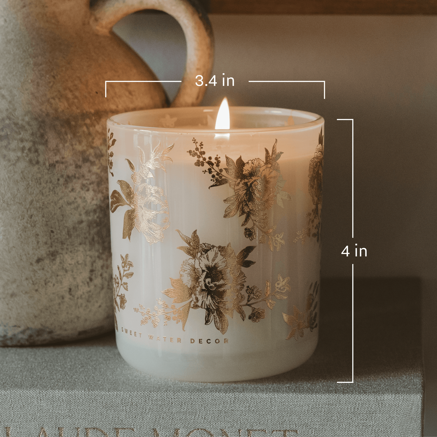 Gold Delft 12 oz Soy Candle - Home Decor