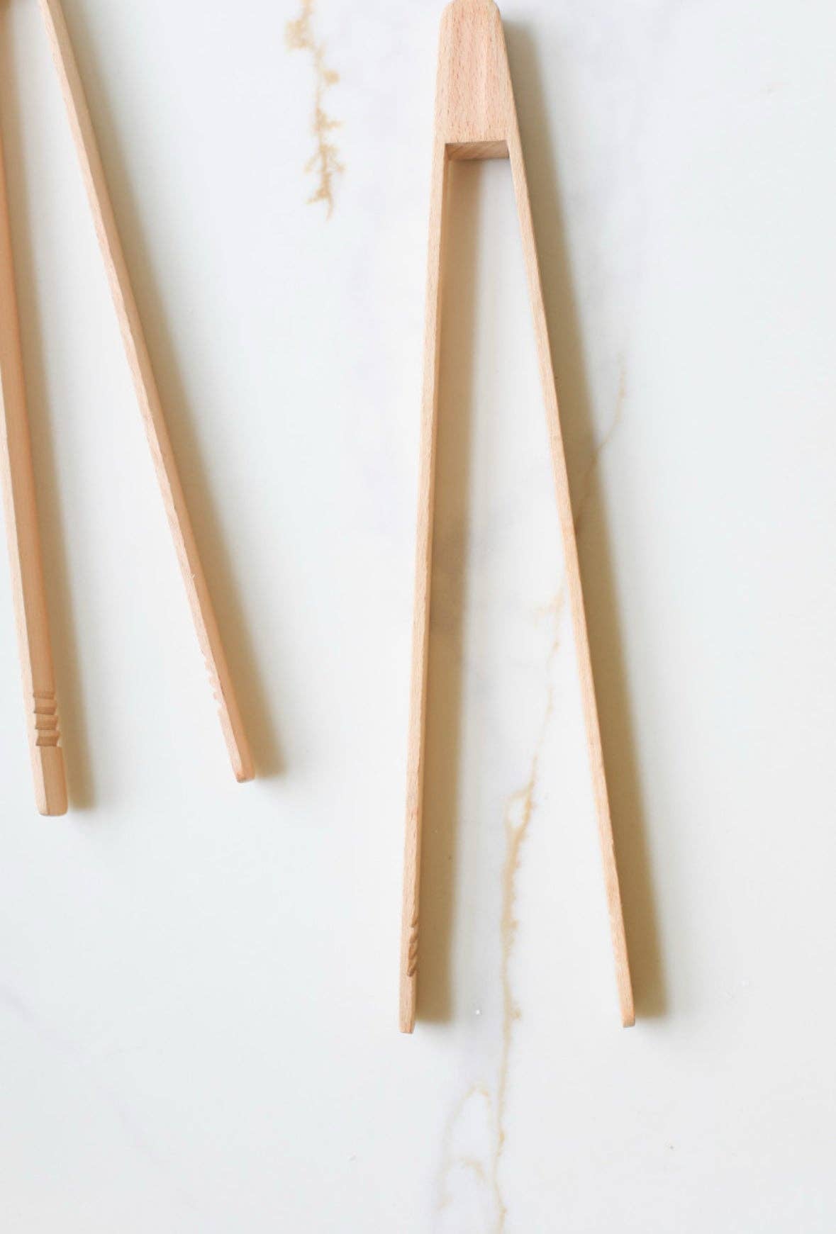 Wooden Serving Tongs