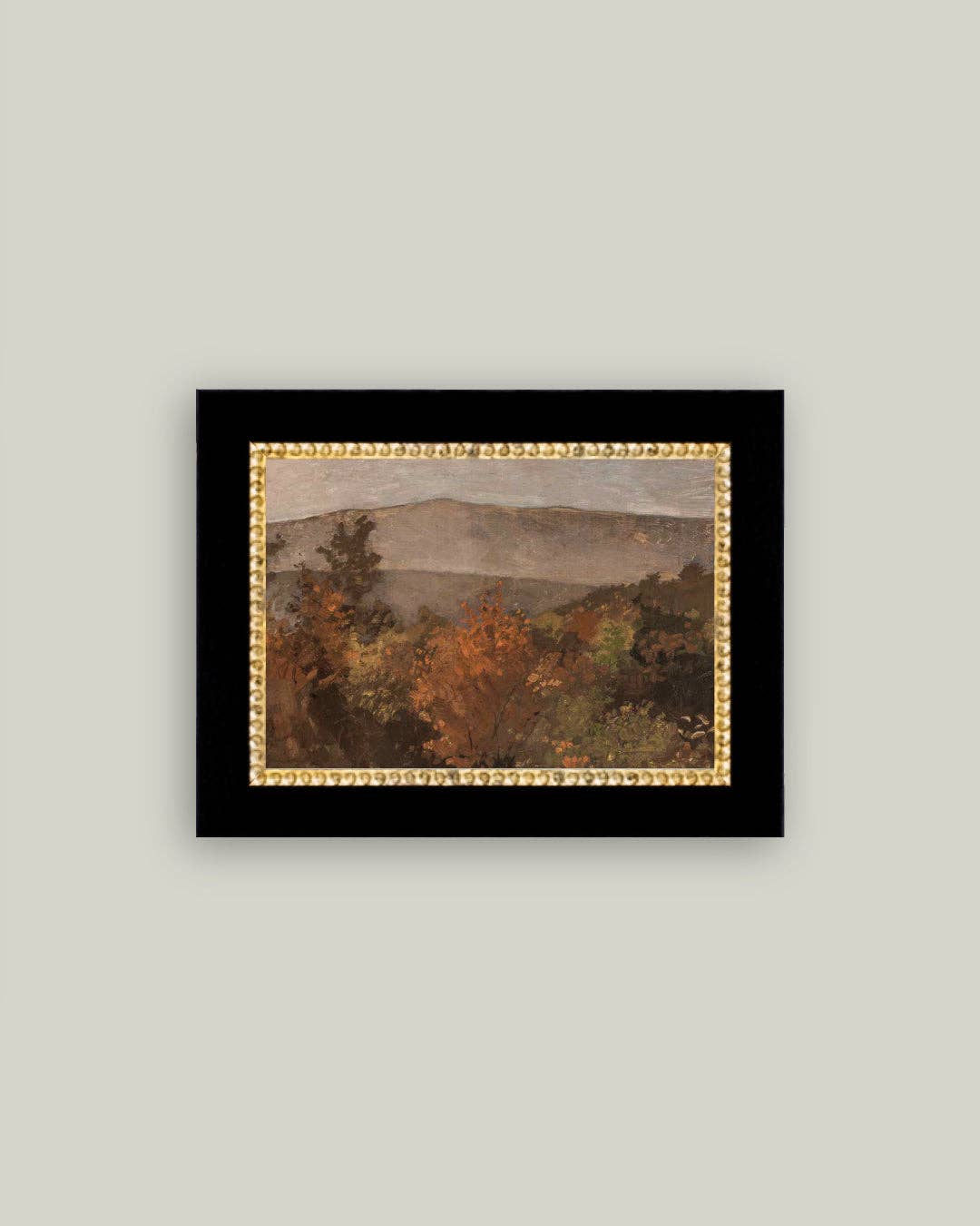 Autumn Tree Tops Framed Antique Art: 6x4