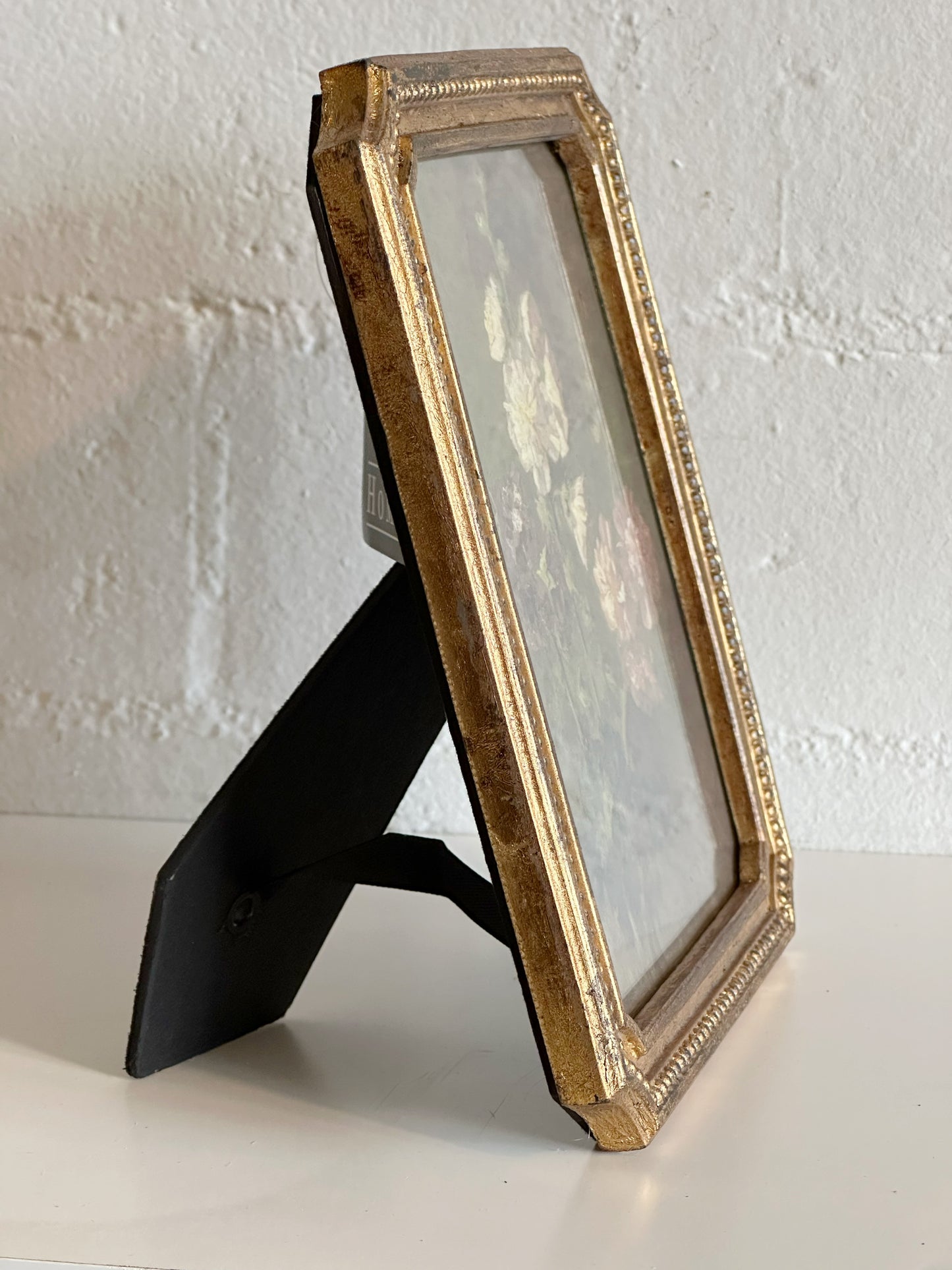 Antique Gold Frame with Floral 5x7