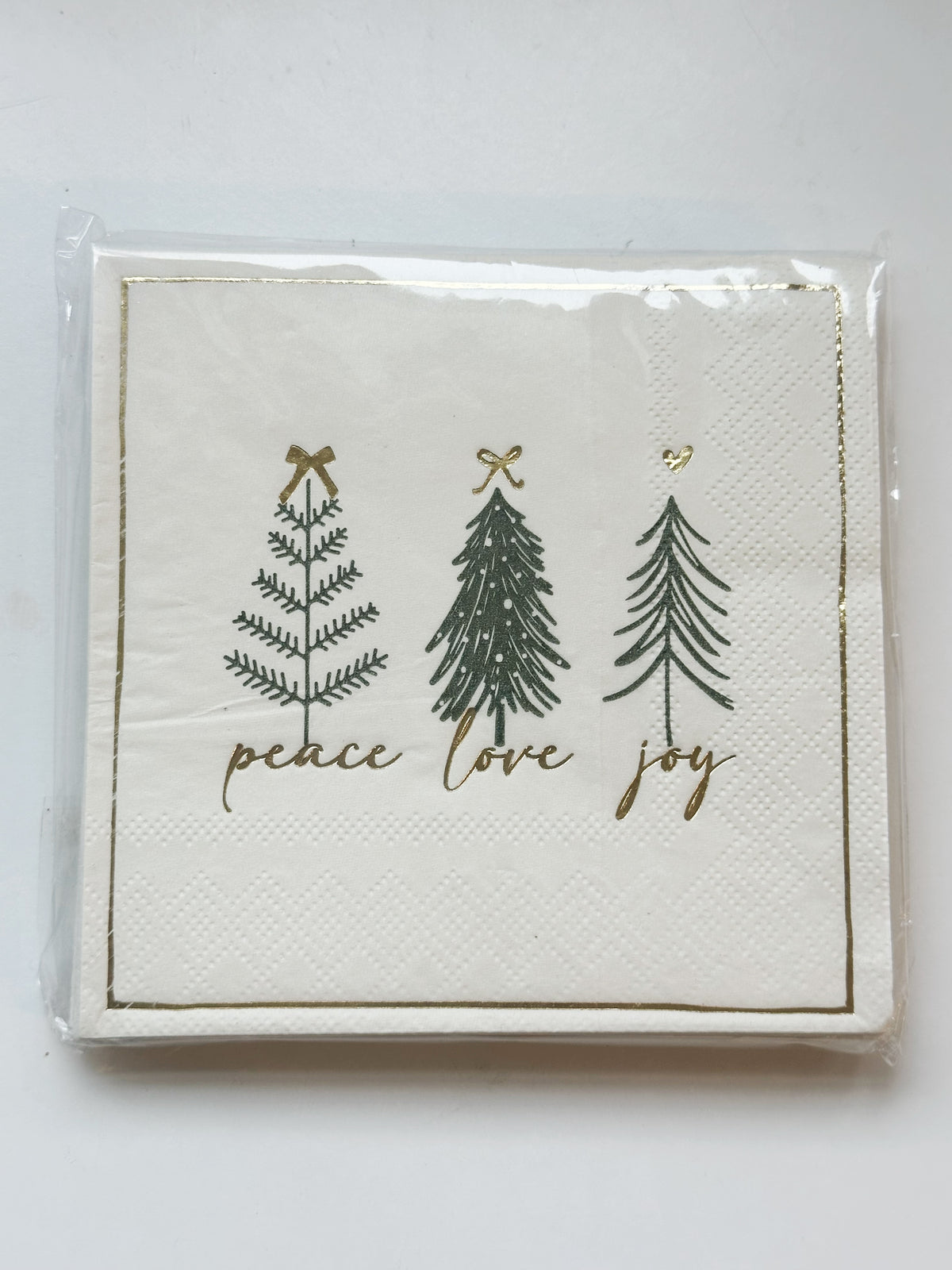 Peace • Love• Joy • Tree Cocktails Napkins