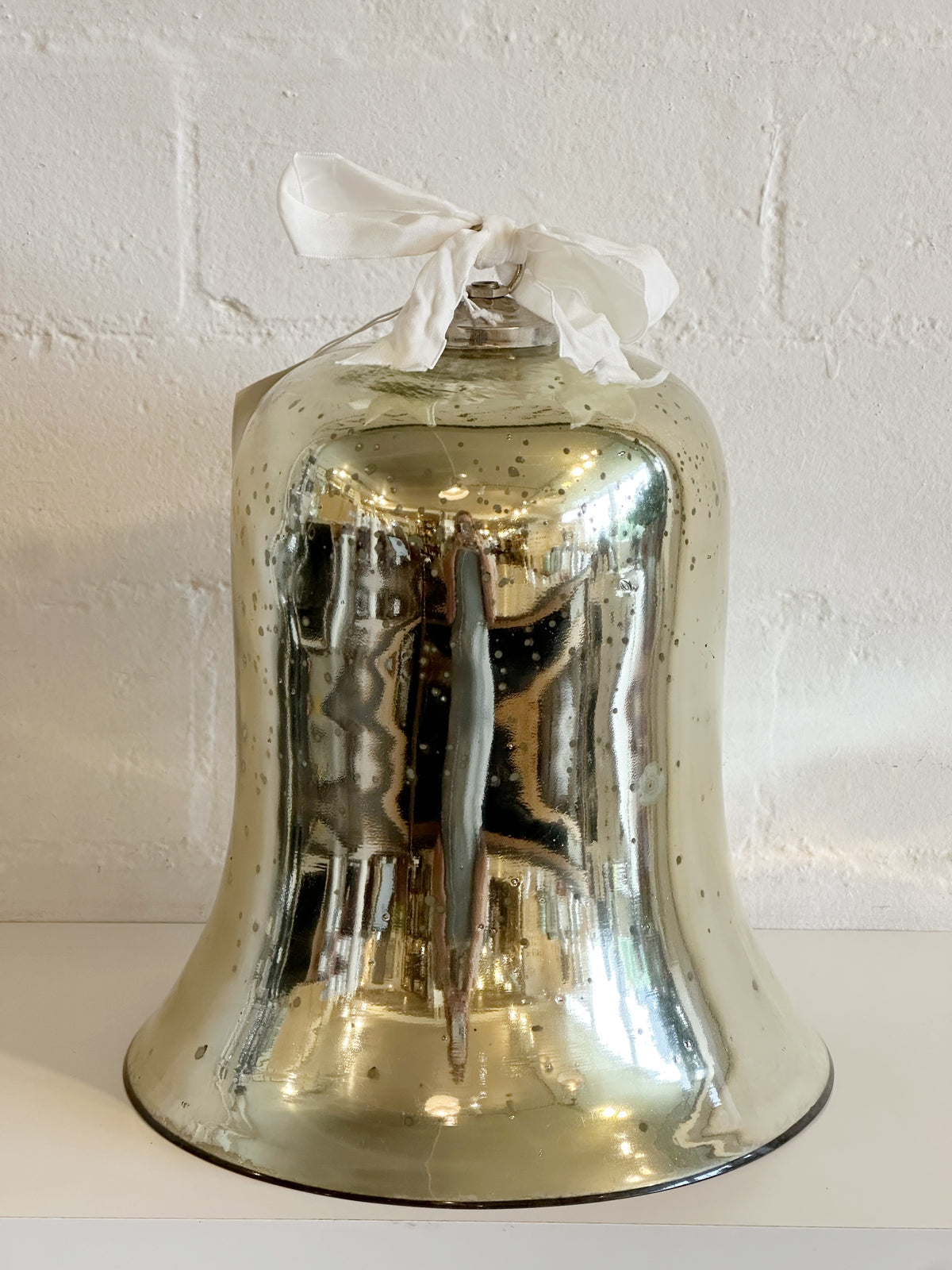 Mercury Glass Gold Bell -Large