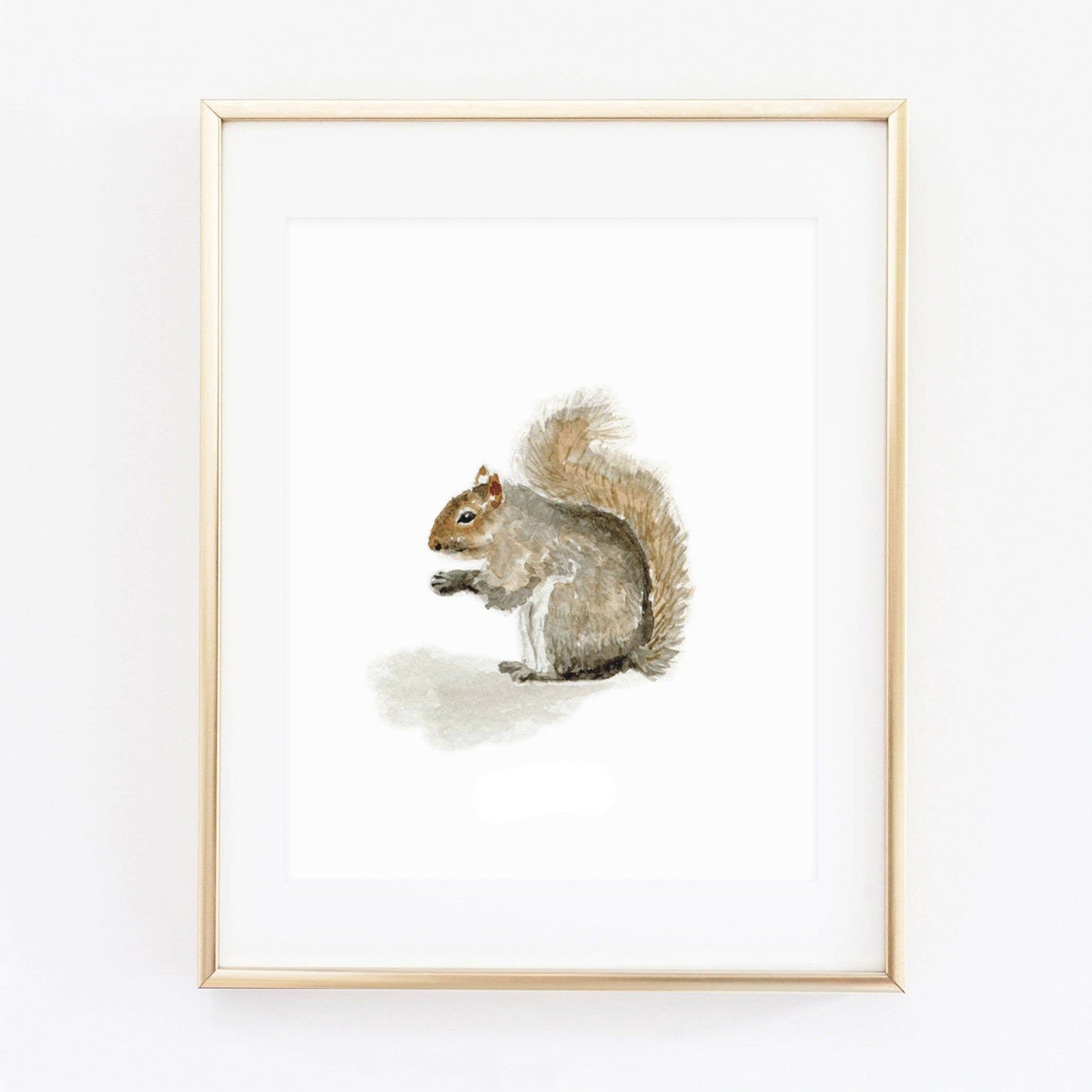 Squirrel art print: 8x10
