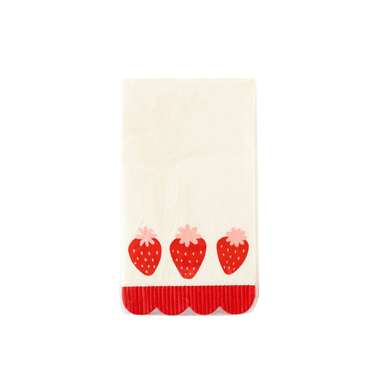 Berry Fringe Scallop Guest Towel