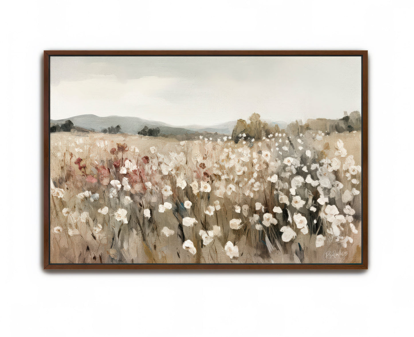 A Meadow's Praise  -  Walnut Framed 26x38 Canvas