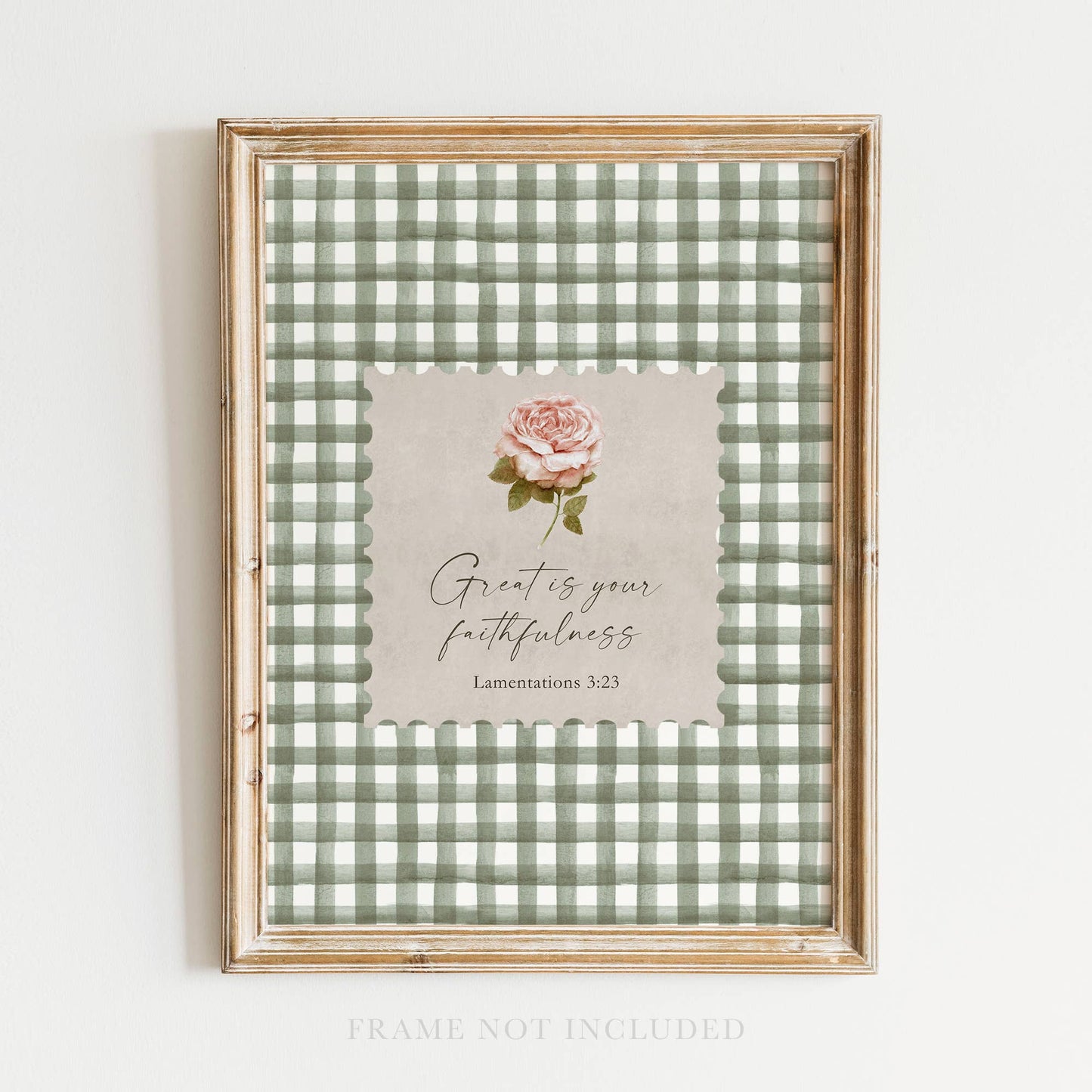 Faithfulness Scripture Wall Art Print Christian Gift Decor : 5x7