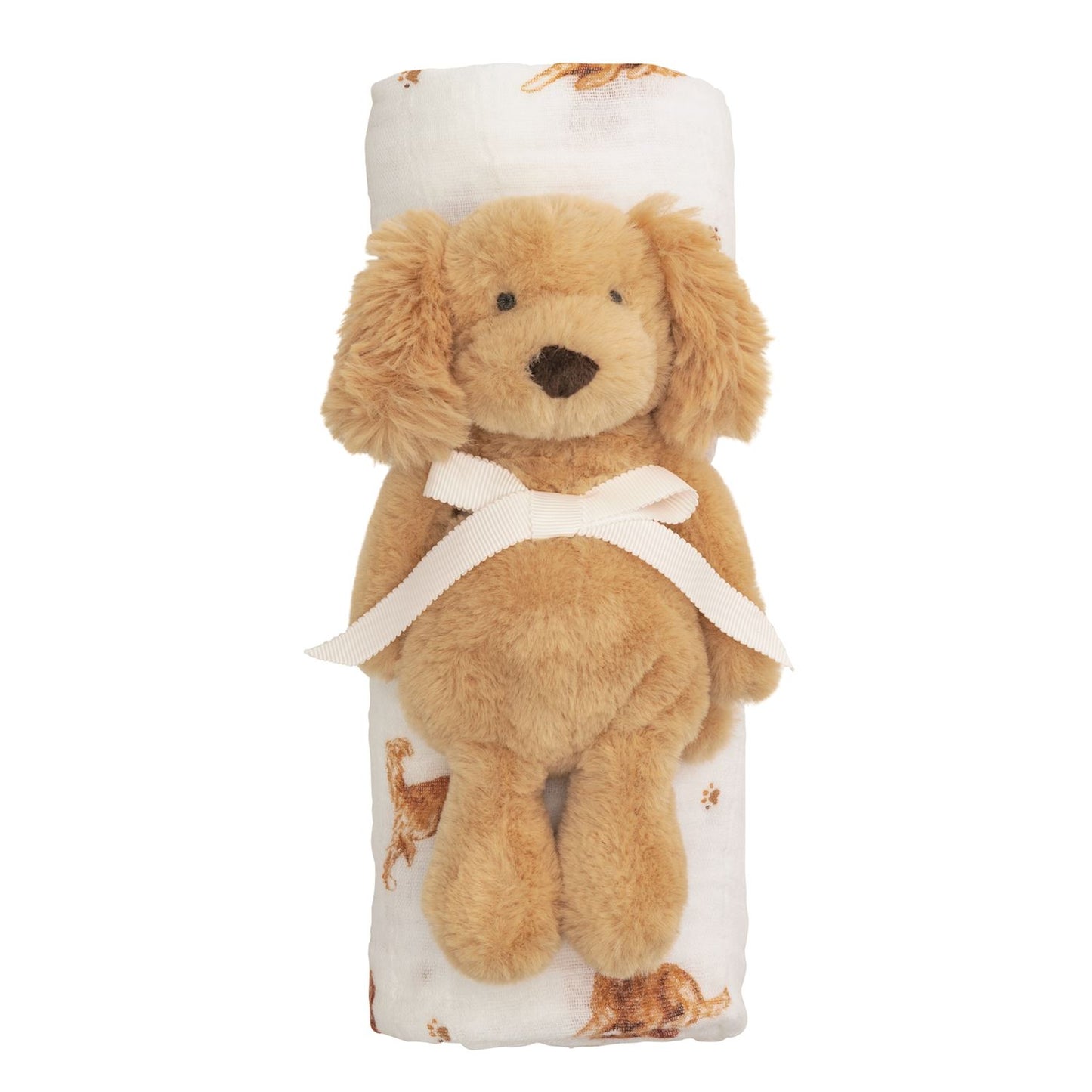 Retriever Swaddle & Rattle Set
