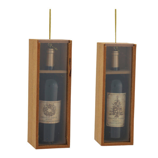 Wine Bottle in Box Ornament