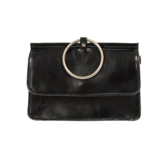 Black Aria Silver Ring Bag