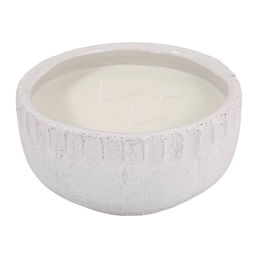 Candle - Lemon Ginger Scented White Ceramic Wax, 35 Oz