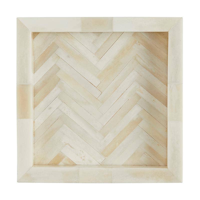 White Square Tray