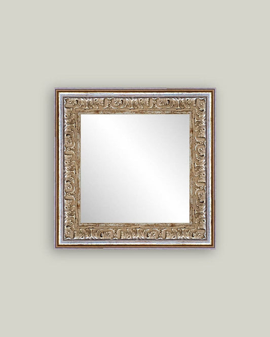 Silver Gold Framed Mirror: 6x6