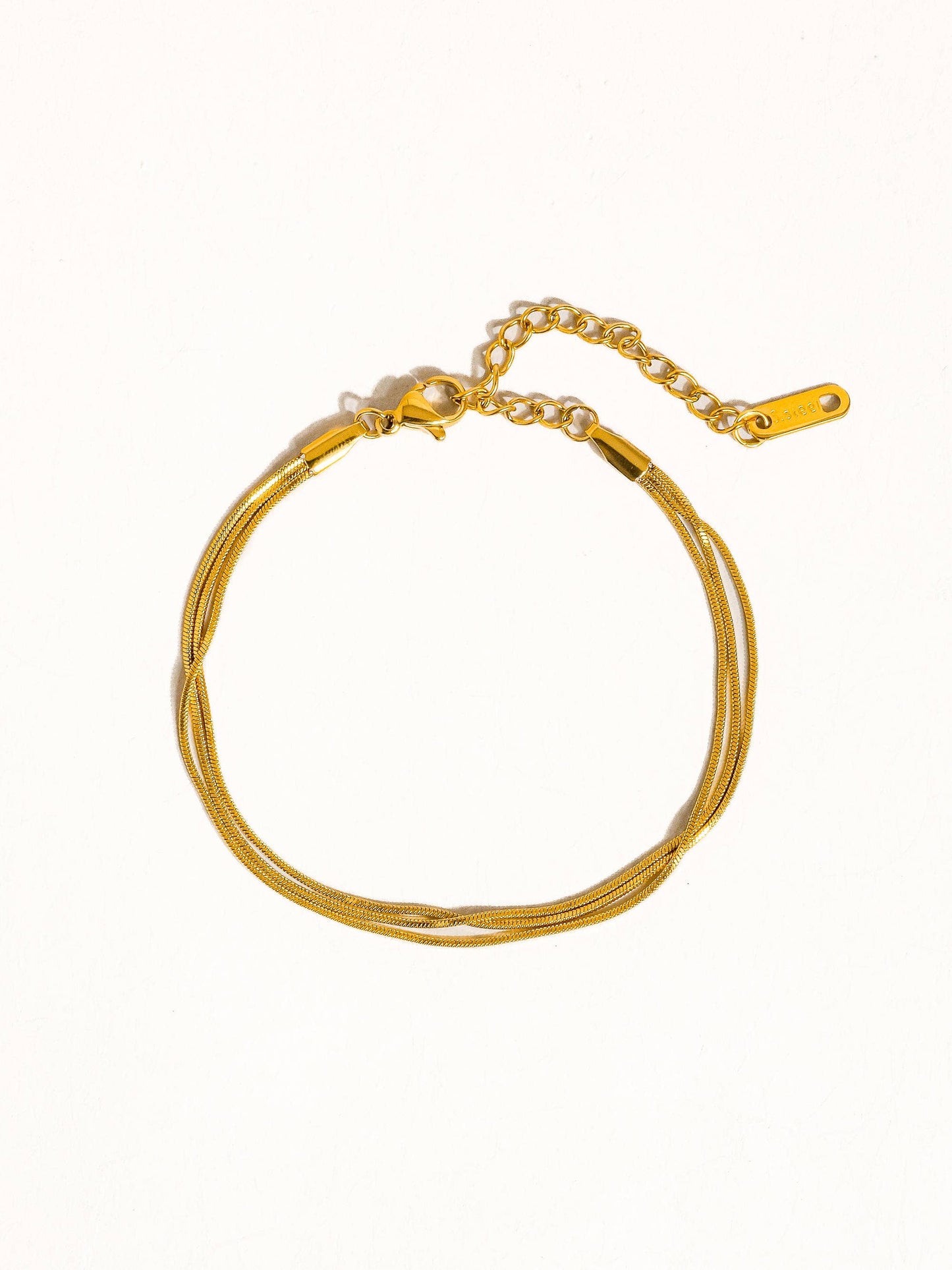 Germaine 18K Gold Non-Tarnish Classic Thin Chain Bracelet: Yellow Gold