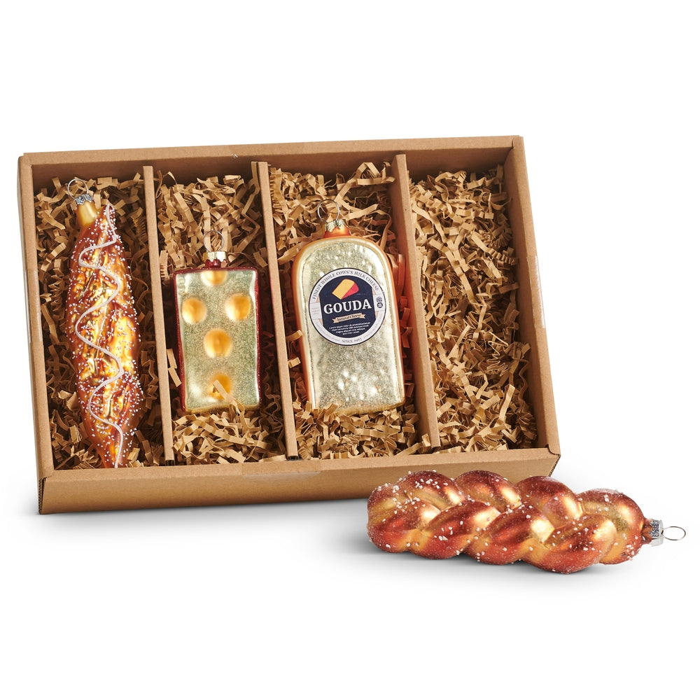 Box Of Bread And Cheese Ornaments