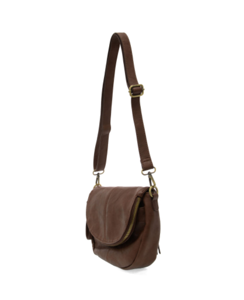 Walnut Helene Small Saddle Crossbody