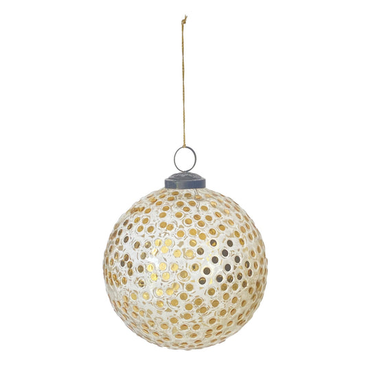 Sequin Glass Ball Ornament
