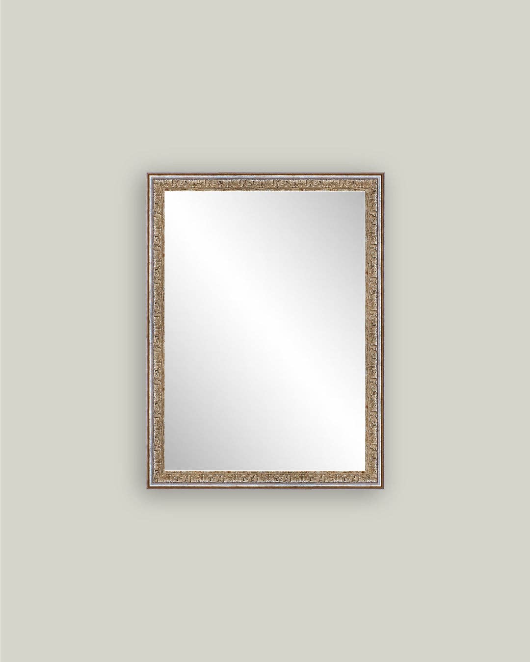 Silver Gold Framed Mirror: 6x6