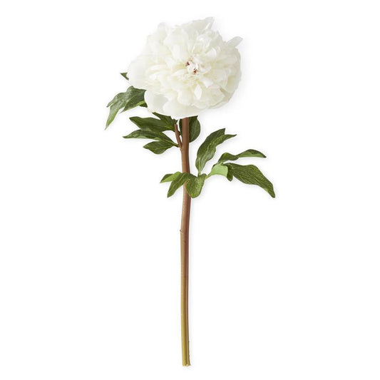 White Charm Real Touch Peony Stem