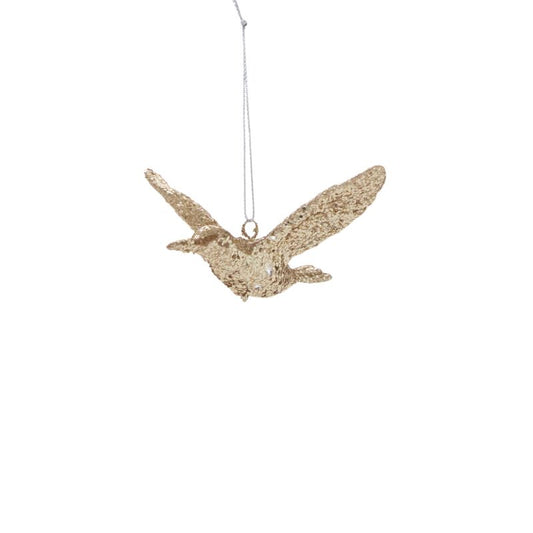 GLITTERED BIRD ORNAMENT
