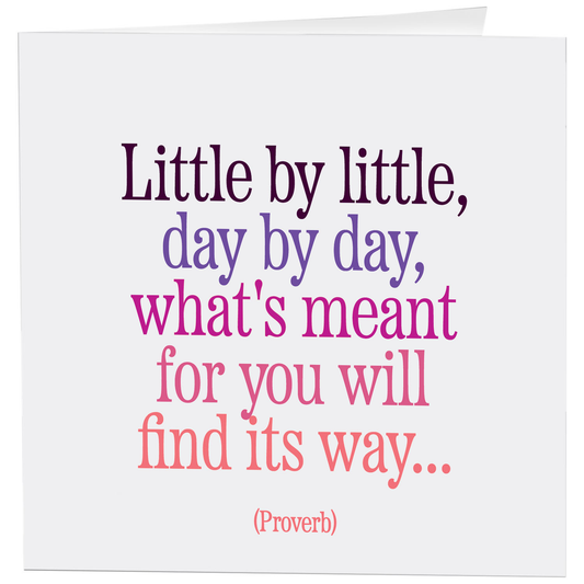 Cards - D337 - Little by Little (Proverb)
