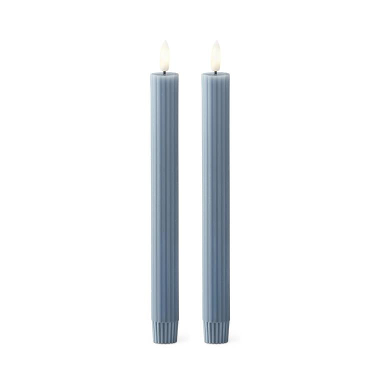 Light Blue Thin Line LED Taper Candles