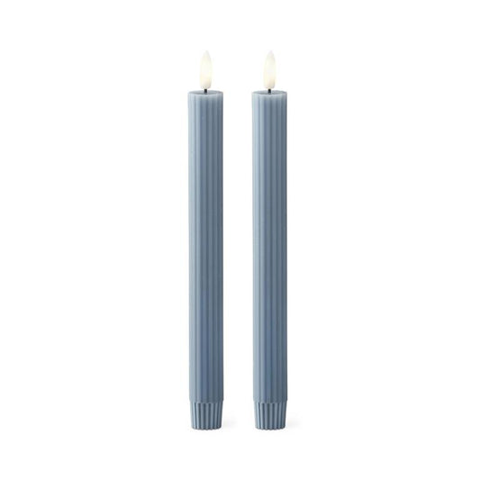 Light Blue Thin Line LED Taper Candles