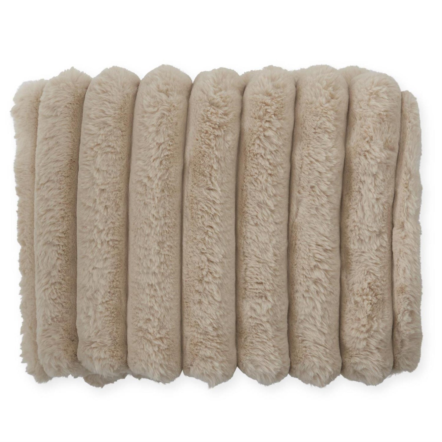 Tan Faux Fur Throw Blanket