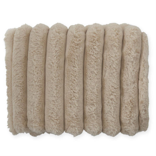 Tan Faux Fur Throw Blanket