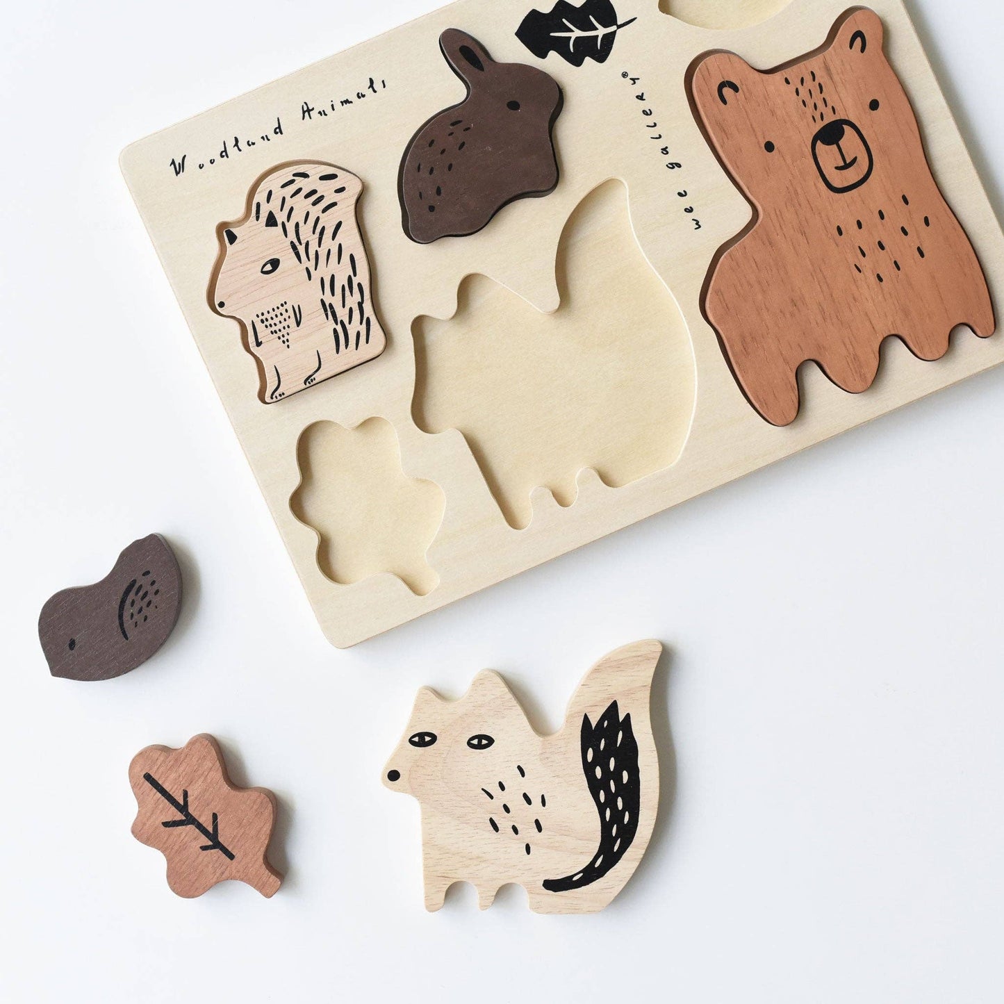 Wooden Tray Puzzle - Woodland Animals