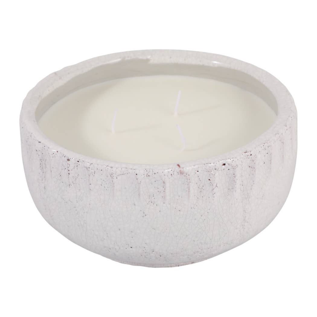 Candle - Lemon Ginger Scented White Ceramic Wax, 35 Oz