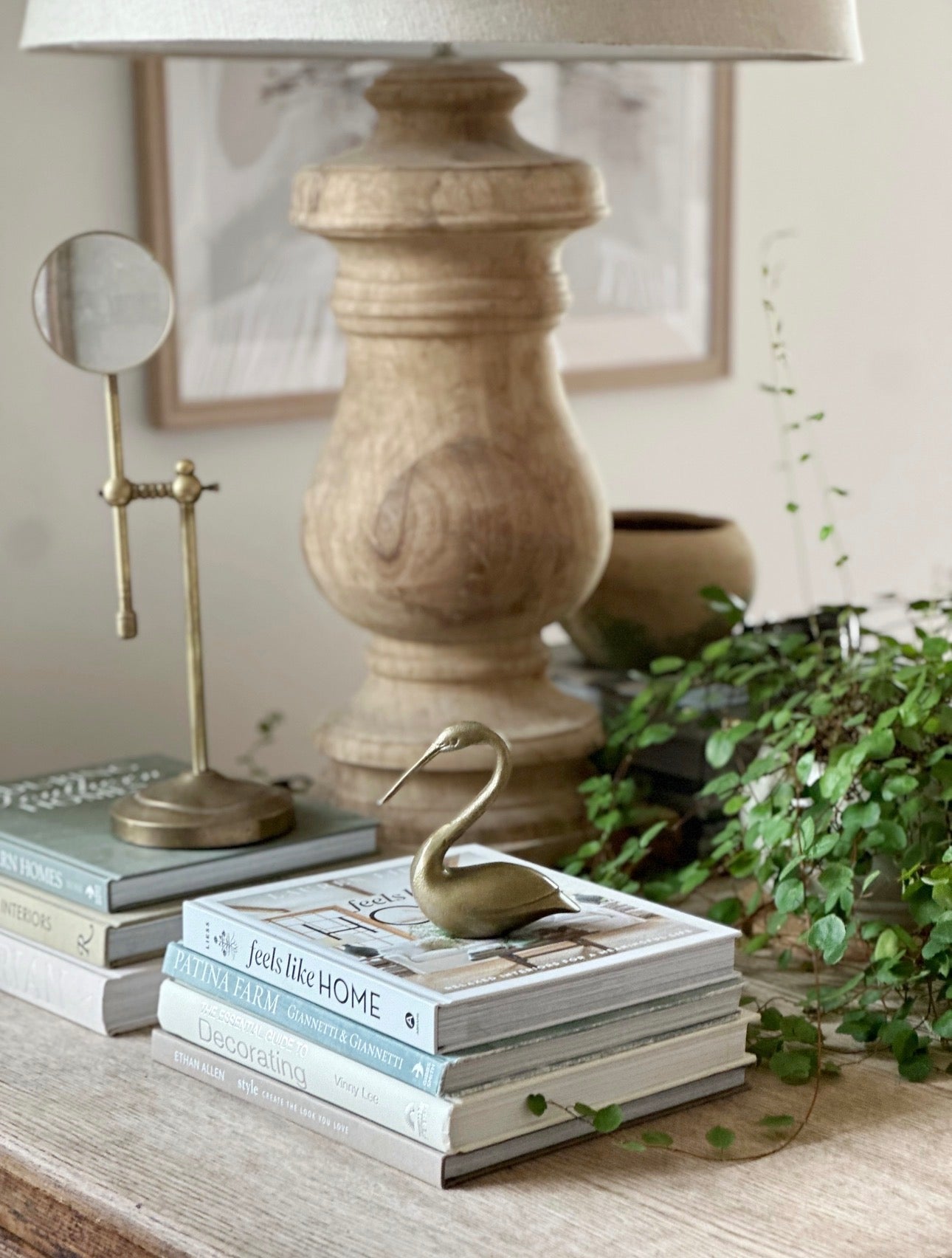 Cast Aluminum Bird, Antique Brass Finish