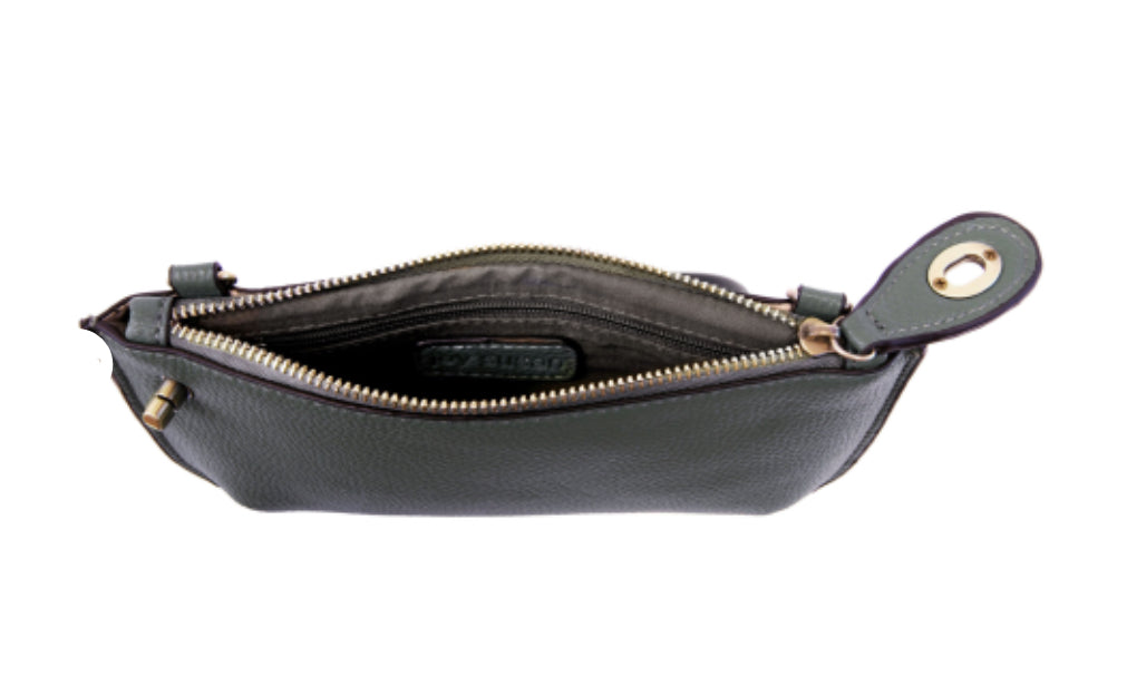 Dark Chambray Mini Crossbody Wristlet Clutch