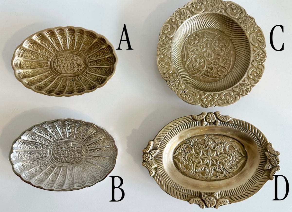 Scalloped Brass Dish - 4 styles available
