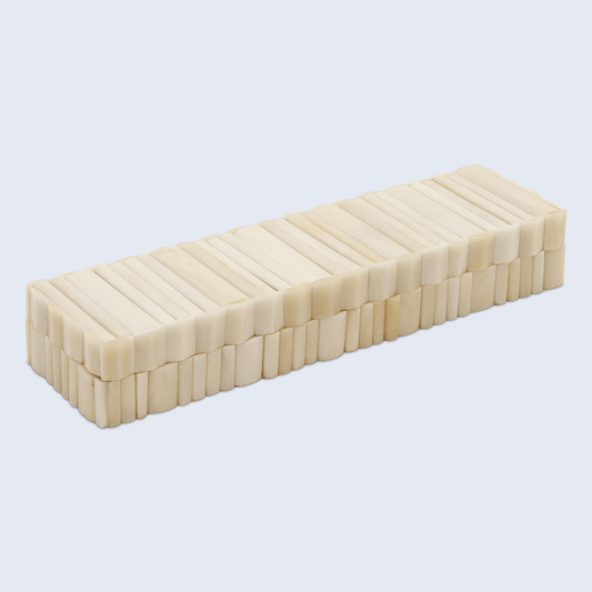 Decorative Box Ivory Stem White : 10x2.5x1.5