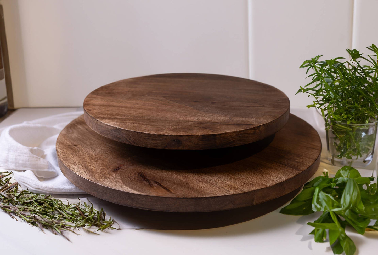 Lazy Susan with Burnt Finish